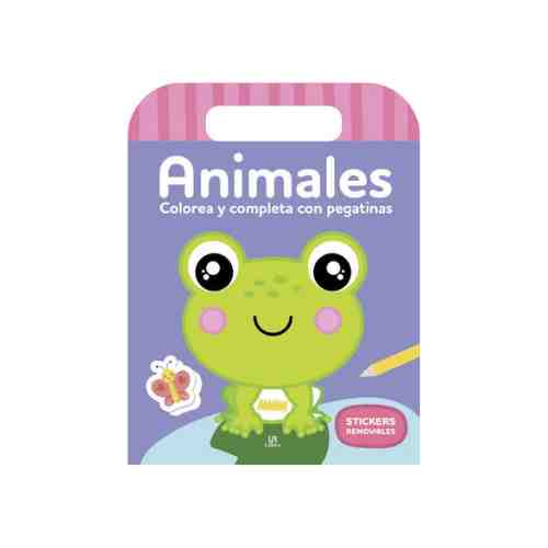 ANIMALES - COLOREA Y COMPLETA CON PEGATINAS 9788466243957